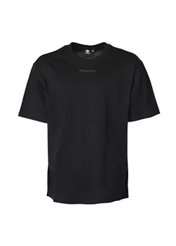 Простая черная мужская футболка с V-образным вырезом Hummel