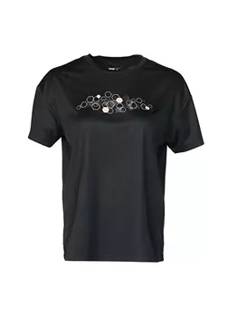 Простая черная женская футболка с V-образным вырезом Hummel