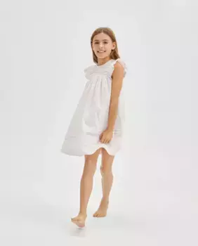 Простая девичья ночная рубашка Cotton Juice, бледно-розовый