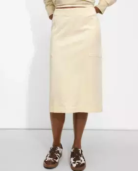 Простая джинсовая юбка миди Parfois, цвет Crudo