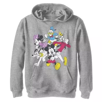 Простая флисовая толстовка с рисунком Микки Мауса и друзей Disney для мальчиков 8–20 лет, групповая фотография Disney