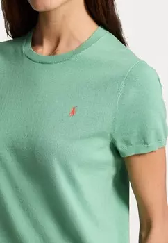 Простая футболка COTTON BLEND SHORT SLEEVE JUMPER Ralph Lauren, светло-зеленый