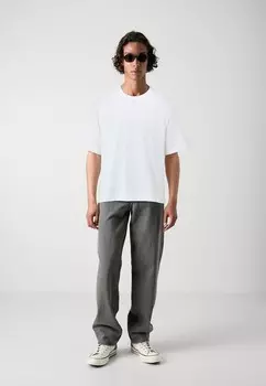 Простая футболка CROP Abercrombie & Fitch, белый