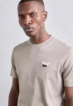 Простая футболка Emporio Armani, светло-серый