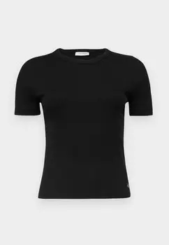 Простая футболка LABEL FITTED TEE Calvin Klein, черный
