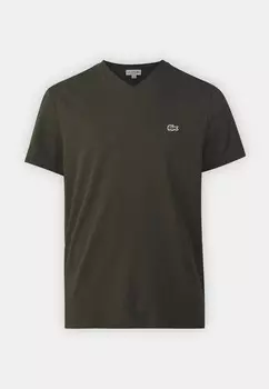 Простая футболка Lacoste, темно-зеленый