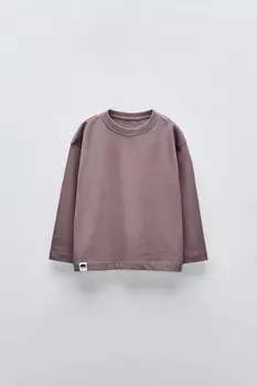 Простая футболка с этикеткой ZARA, цвет chalk pink