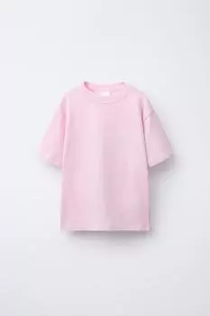 Простая футболка с этикеткой ZARA, розовый