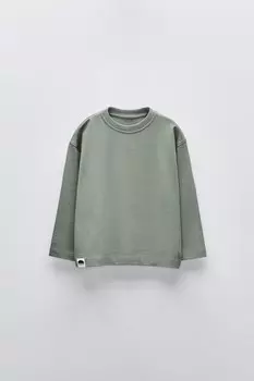 Простая футболка с этикеткой ZARA, светло-зеленый