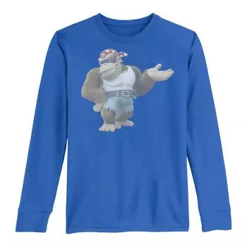 Простая футболка с длинными рукавами и рисунком Nintendo Donkey Kong Country Funky Kong для мальчиков 8–20 лет Licensed Character