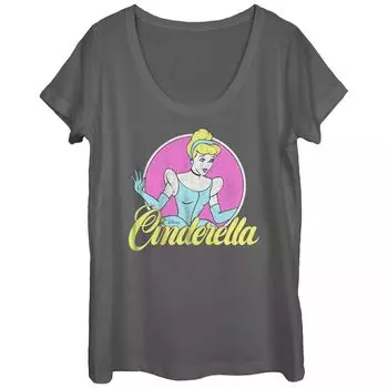 Простая футболка с изображением портрета Disney's Cinderella Juniors Licensed Character