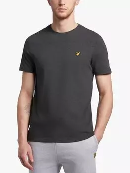 Простая футболка с круглым вырезом Lyle & Scott, темно-серый меланж