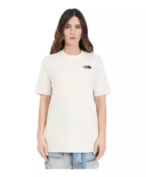 Простая футболка с куполом оверсайз бежево The North Face, белый