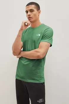 Простая футболка с куполом The North Face, зеленый