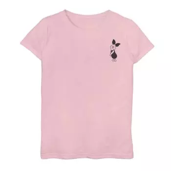 Простая футболка с рисунком «Пятачок» для девочек 7–16 лет «Винни-Пух» Disney's на груди слева Disney
