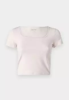 Простая футболка SEAMLESS SQUARE NECK Hollister Co., розовый