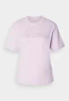 Простая футболка SHORT SLEEVE ROUND NECK RELAXED FIT LOGO TEE Marc O'Polo, красновато-фиолетовый