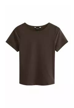 Простая футболка SHORT SLEEVE SLINKY REGULAR FIT Next, коричневый
