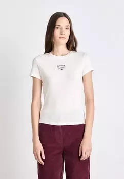 Простая футболка SLIM ESSENTIAL LOGO TEE Tommy Hilfiger, белый
