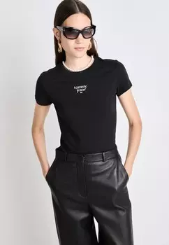 Простая футболка SLIM ESSENTIAL LOGO TEE Tommy Hilfiger, черный