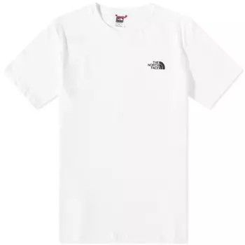 Простая футболка The North Face с куполом, белый