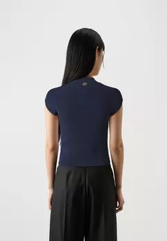 Простая футболка TWINSET, темно-синий