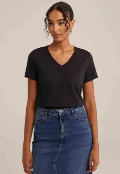 Простая футболка WE Fashion, черный