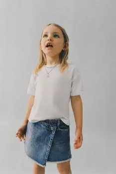 Простая футболка ZARA, белый