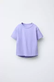 Простая футболка ZARA, цвет Blue/Lavender