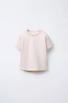 Простая футболка ZARA, цвет Mid-ecru