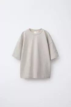 Простая футболка ZARA, цвет Sand/Marl