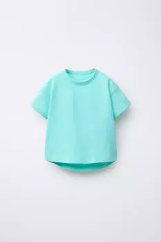 Простая футболка ZARA, цвет Turquoise