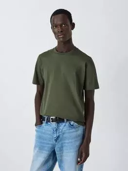 Простая хлопчатобумажная футболка с коротким рукавом John Lewis , цвет Thyme