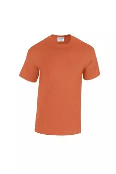 Простая хлопковая футболка из плотного материала Gildan, оранжевый