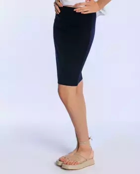 Простая и прямая юбка Naulover, тёмно-синий