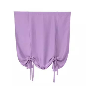 Простая короткая штора, двусторонняя матовая, плотная, однотонная, темно-синяя. Stuttg, фиолетовый