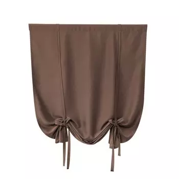 Простая кухонная оконная занавеска на липучке, тепловые шторы, цвет: красный, размер: 100x130 см Stuttg, светло-коричневый