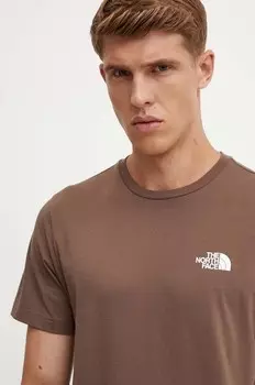 Простая куполообразная футболка из нержавеющей стали/S/S The North Face, коричневый