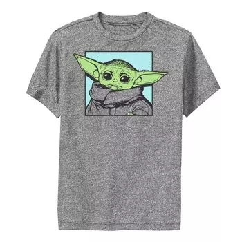 Простая квадратная футболка с графическим изображением для мальчиков 8–20 лет «Звездные войны: Мандалорец, ребенок, известный как Малыш Йода» Star Wars