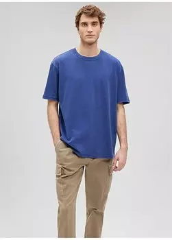 Простая мужская футболка с прямым воротником M0611898-70907_ФУТБОЛКА С КОРОТКИМ РУКАВОМ Mavi