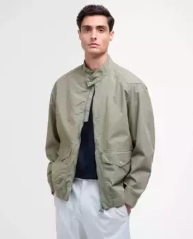 Простая мужская куртка с карманами и застежкой-молнией Barbour International, зеленый