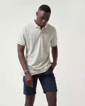 Простая мужская рубашка поло с соответствующим логотипом Altonadock, натуральный