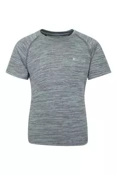 Простая полевая футболка Быстросохнущая футболка с высоким уровнем впитывания влаги на каждый день Mountain Warehouse, серый