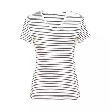 Простая повседневная футболка Deep Breath с короткими рукавами в полоску, розовый