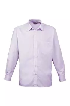 Простая рабочая рубашка из поплина с длинными рукавами Premier, розовый