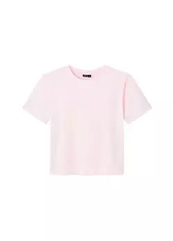 Простая розовая футболка для девочек 13204083 Lmtd, розовый