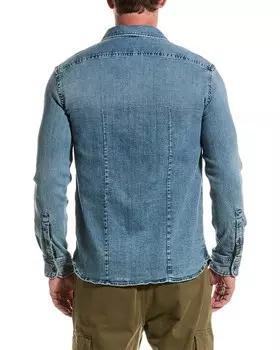 Простая рубашка 7 For All Mankind, синий