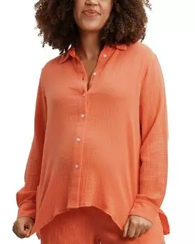 Простая рубашка Nom Maternity, оранжевый