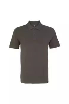 Простая рубашка-поло с короткими рукавами Asquith & Fox, серый