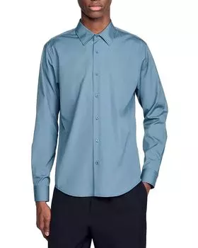 Простая рубашка Sandro, синий